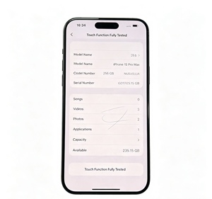 หน้าจอทดแทนที่ผ่านการทดสอบอย่างสมบูรณ์สำหรับ Apple iPhone 15 Pro Max 256GB จอแสดงผล OLED พร้อมชุดหน้าจอสัมผัส - Product Image 1
