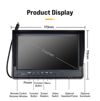 Sistema de Monitoreo para Camiones, Pantalla LCD de 7 Pulgadas, Monitor Dividido HD TFT, Cámara de Reversa, Diseño Abatible, Compatible con Cámara AHD DVR