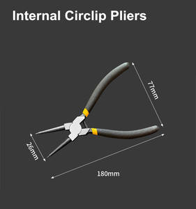 צבת טבעות YTH 7 אינץ' פנימיות/חיצוניות עם קצוות ישרים וכפופים להסרה והחזקת טבעות - Product Image 3
