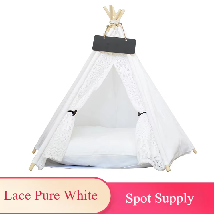 Pure white lace canvas folding