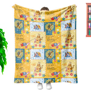 Coperta Morbida in Flanella con Stampa Personalizzata all'Ingrosso, Etichette Gratuite, Motivo Cartone Animato Orso <span class=keywords><strong>Pooh</strong></span>, per Divano - Product Image 5