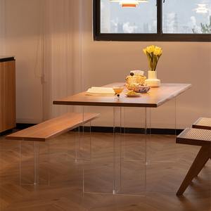 <span class=keywords><strong>Banc</strong></span> <span class=keywords><strong>suspendu</strong></span> en acrylique solide de tabouret Long en <span class=keywords><strong>bois</strong></span> de cerisier Simple moderne nordique pour changer de chaussure poufs de queue de lit pour une utilisation en appartement - Product Image 1