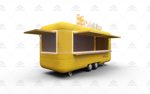 Carrito de Comida Móvil Estético <span class=keywords><strong>con</strong></span> Toldo UV, Diseño Modular y Compatible <span class=keywords><strong>con</strong></span> Marcas, para Heladerías y Pastelerías, Resistente a la Intemperie - Product Image 1