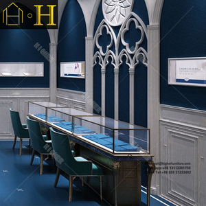 Simple Wooden Tempered Glass jewelry display cabinet guangzhou shero for jewelry shop display