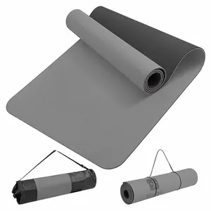 TPE隔音防振运动健身防滑厚瑜伽垫定制标志健身普拉提瑜伽垫