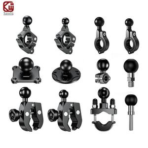 Support de téléphone pour moto en aluminium, adaptateur à boule, base, montage sur trou de rétroviseur, accessoires de vélo, pince à dégagement rapide, boule de 1 pouce - Product Image 1