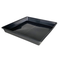 Bac de culture hydroponique géant 120x120cm 13cm en vinyle noir écologique TIDESTAR TD-T02 pour jardin et fleurs, emballé en carton