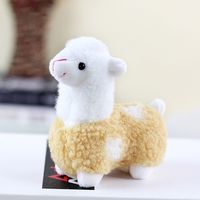 12cm mignon Mini alpaga porte-clés animaux en peluche jouets en peluche mouton Animal peluche poupée jouet en peluche lama porte-clés pour Machine à griffes