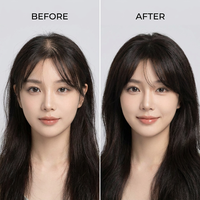 Postiche pour femme à franges en forme de 8, pour volume et couverture des cheveux gris, avec couronne haute, fibres réalistes, brun clair, en dentelle, sans colle