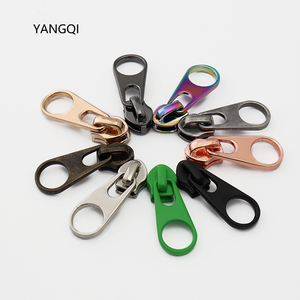 Extractor de cremallera de nailon sin bloqueo de aleación de Zinc #5 personalizado, deslizador de cremallera de Metal, tirador de cremallera negro de repuesto - Product Image 4