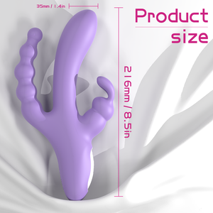 Produk baru silikon medis + ABS 9-frekuensi getaran g-spot dan getar Stimulus kelinci Anus - Product Image 2