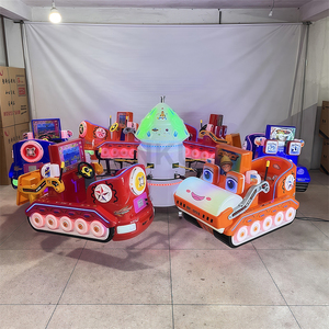 Offre Spéciale 3/6 sièges à pièces avec système musical Mini carrousel à pièces Kiddie Rides, un tour <span class=keywords><strong>de</strong></span> terrain <span class=keywords><strong>de</strong></span> jeu classique pour centre commercial - Product Image 1