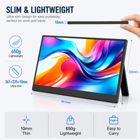 Moniteur portable sans fil GetMi Wholesale 1080P IPS 15,6 pouces avec lecteur multimédia interne, prend en charge la vidéo, la musique et les photos