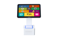 Terminal de point de vente tactile tout-en-un Windows série A19, boîtier métallique ultra-fin, design compact, écran secondaire en option, Intel