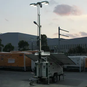 Solar Electric Light Tower 4X100W Mobile Light Tower