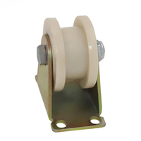 Roulette industrielle en nylon personnalisée roue à rainure en forme de U porte coulissante rails de voie roue rouleau en nylon solide
