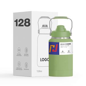 Bouteille d'eau portable isotherme double paroi en acier inoxydable de 64 oz, anti-fuite, avec distributeur, gobelet multifonctionnel, isolation thermique 24-36h - Product Image 3