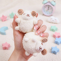Porte-clés en peluche Mouton Gras, Breloque de sac en forme de Mouton, Jouet Cadeau en Polyester 8cm, 5-7 Ans, Unisexe, Coton PP TOYI X70