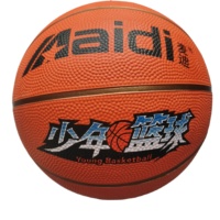 Mini ballon de basket en caoutchouc durable pour l'entraînement en salle et l'utilisation comme jouet, léger avec logo imprimé, fabriqué en caoutchouc