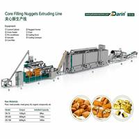 Ligne d'extrusion automatique de snacks fourrés |   Machine à fabriquer des barres de céréales de maïs soufflé en forme de tube avec garniture au chocolat