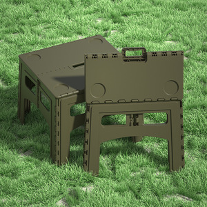 Campbox Folding Camping <b>Table</b> 49.5x44.5x38cm Portable <b>Plastic</b> <b>Outdoor</b> Picnic <b>Table</b> Set - Product Image 3