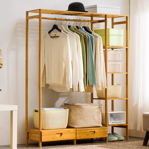 Multifunctional <b>clothes</b> <b>rack</b>, simple wardrobe, floor-standing <b>clothes</b> <b>rack</b>, integrated home bedroom storage <b>clothes</b> <b>rack</b>, - Product Image 1