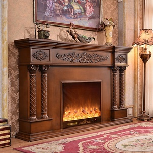 <span class=keywords><strong>Chimenea</strong></span> Eléctrica Contemporánea de <span class=keywords><strong>Madera</strong></span> Marrón con Marco de <span class=keywords><strong>Chimenea</strong></span> Falso de <span class=keywords><strong>Madera</strong></span> - Product Image 2