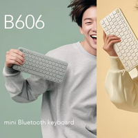 Keyboard Scissor Ultra Tipis Terbaru B606 Desain Paten Actto Nirkabel BT 5.2+Kabel untuk Perjalanan Dirancang Khusus KC CE RoHS