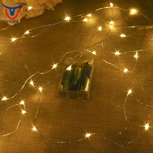 <span class=keywords><strong>Guirlande</strong></span> extérieure étanche pour jardin mariage fête de noël décoration à piles blanc chaud Led fée lumière - Product Image 3