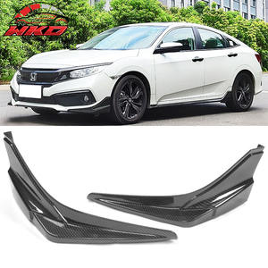 Lèvre de pare-chocs avant compatible avec Honda Civic 2019-2021, style Modulo, impression carbone latérale, pièces auto de haute qualité, kit carrosserie - Product Image 1