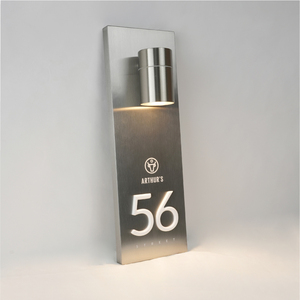 Targa Moderna Illuminata a LED per Numero Civico Personalizzabile per Appartamenti, Ville e Uso Esterno - Product Image 3