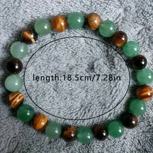 Bracelet en pierre naturelle avec perles de verre colorées, collection Tranquillité, vente en gros directe d'usine, prix dégressifs - Product Image 3