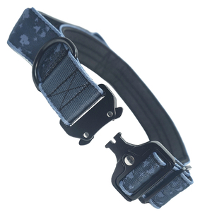 Premium Jacquard Dog <b>Collar</b> with Moon Cutout Handle, Soft Padded Heavy Duty <b>Metal</b> Buckle <b>Collar</b> for Large Dogs - Product Image 5