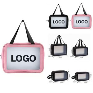 Factory Direct Selling Simple Pattern PVC Makeup <b>Bag</b> with Zipper for Cosmetics on Trips - Product Image 2