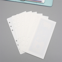 Pochettes pour classeur A6, noir et blanc, en PP, enveloppes de budget sans fermeture éclair, pochettes de classeur sans languettes, enveloppes de budget, séparateurs de pochettes de budget à 6 languettes