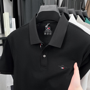 <span class=keywords><strong>Polo</strong></span> <span class=keywords><strong>de</strong></span> Golf <span class=keywords><strong>de</strong></span> Manga Corta para Hombre, <span class=keywords><strong>Color</strong></span> Sólido, Bordado, Suave - Product Image 3