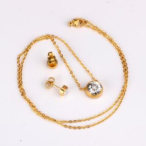 Parures de boucles d'oreilles et colliers africains pour femmes en acier inoxydable avec zircon cubique, bijoux de corps bohèmes - Product Image 4