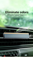 Diffuseur d'aromathérapie pour voiture de luxe moderne avec éclairage d'ambiance |   Diffuseur d'air frais en aluminium anodisé pour l'intérieur de la voiture