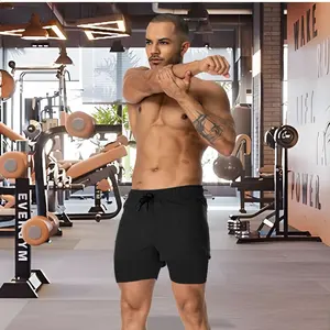 2023 nouveau Style à la mode boxeurs hommes Gym Shorts Compression avec doublure Poly fermeture éclair course athlétique hommes Gym Shorts