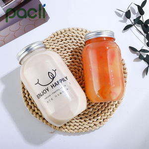 Wegwerp PP <span class=keywords><strong>plastic</strong></span> drinkflessen 400ml 550ml 650ml voor Boba thee, sap, frisdrank, energiedrankjes - Schroefdop afsluiting - Product Image 3