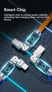 Cable de Carga Rápida 3 en 1 de 60W, Silicona Líquida, Múltiples Puertos USB, Aleación de Zinc Reforzada, Conector SR Universal para Móviles - Product Image 4