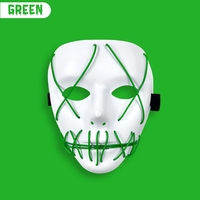 Costume de cosplay d'Halloween pour adulte, écologique, rechargeable, à vendre, combinaison noire, ensemble de masque d'horreur en PVC respirant à LED, fête
