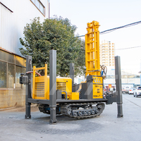Foreuse sur chenilles pour puits d'eau de 200, 260, 300 mètres avec moteur diesel, machine de forage perforante personnalisée, prix