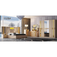 Ensembles de chambre à coucher en MDF moderne Meubles de chambre à coucher avec lit de 1.8m pour meubles de maison Conception populaire