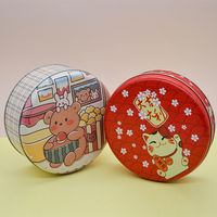 Boîte métallique ronde vide personnalisée en relief, fabrication OEM ODM, pour dattes, baklava, gâteaux, biscuits, desserts, emballage cadeau en étain de qualité alimentaire