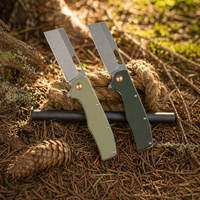 Couteau de poche pliable personnalisable, couteau de camping et de chasse EDC pour l'extérieur, lame D2, manche en Micarta, outil utilitaire de survie GT955
