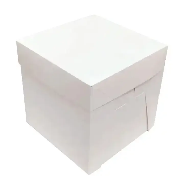 All'ingrosso custom 12x12x6 "scatola di torta bianca semplice pasticceria pasticceria Standard scatole di imballaggio alla rinfusa