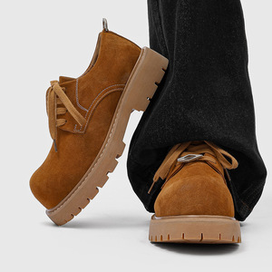 Zapatos Derby Retro Extra Grandes para Hombre 2026, Botas de Trabajo Amarillas de Suela Gruesa con Plataforma, Zapatos de Lujo de Diseñador para Ir al Trabajo - Product Image 3