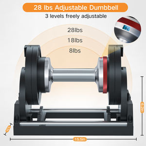 Pour Snode <span class=keywords><strong>AD28</strong></span> haltères réglables en fonte 8lbs 18lbs 28lbs 3 niveaux poids libres Gym fer haltères réglables - Product Image 2