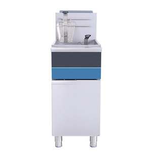 Friteuse à gaz commerciale Kingbetter à 3 tubes en acier inoxydable, capacité de 16 L, équipement de cuisine pour la friture des frites - Product Image 3